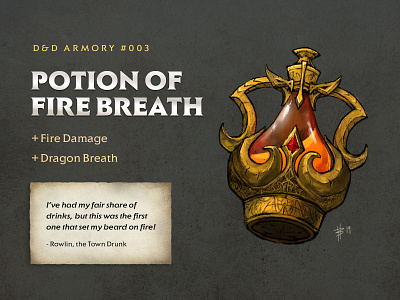 D&D Armory - 003: Potion of Fire Breath armory dnd dndarmory fantasy potion rpg