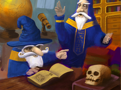 WIP - Wizards Illustration book mage magic scholar wizard wizards
