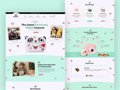 Kids-Camera camera fun kids ui web design website