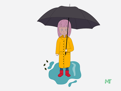Sara design illustration illustration art illustrator mulher rain