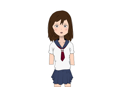 Garota de Anime anime girl illustration illustrator cc mulher
