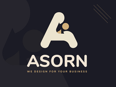 Letter Logo For Asorn app branding design flat illustration illustrator letter a logo logo design minimal typography vector
