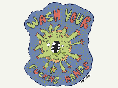 Wash your hands please! illustration chracterdesign