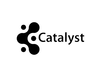 Catalyst black and white logo brand design logo logo design logos vector
