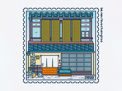 STAMPS Illustration for ゲストハウス樸宿 Guesthouse Bokuyado, Kyoto, Jap