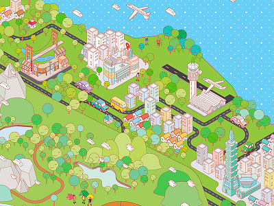 Taiwan Spots Map | Website Illustration