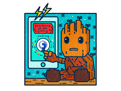 Chunghwa Telecom / Instagram Campaign Illustrations groot marvel mobile