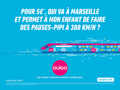 OUIGO Advertising Illustration advertising ouigo train