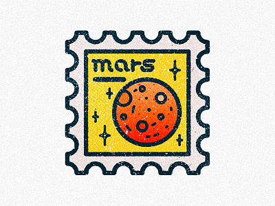 Event Illustrations astrology mars nasa planet postage red planet solar system stamp universe
