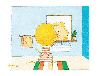 Butter Lion Picture Book Illustrations book butter children lion picture watercolor