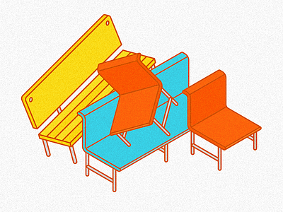 some objs, 2018 chair isometric isometric design isometric illustration