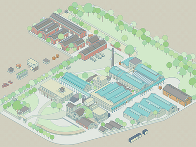 Map Illustration for Huashan 1914 - Creative Park