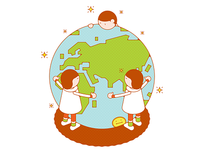 🌏Be good to the world, be nice to the earth. doodle doodles earth editorial illustration illustration