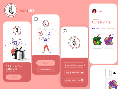 Gift Shop App app design ui ux