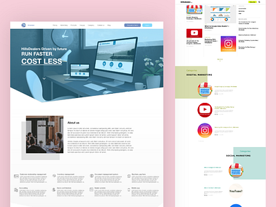 UI/UX Design weblog and home page of HillzDealers app design graphic design ui ux