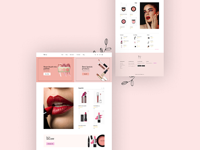 Cosmetic website design app branding design icon illustration logo typography ui ux vector