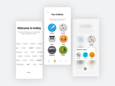 Hobby App app branding design icon illustration logo typography ui ux vector