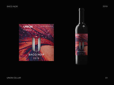 UNION CELLAR - Baco Noir design digital art graphic design packaging product design wine label winery