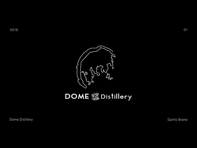 Dome -Distillery branding design flat illustration illustration art logo vector visual art