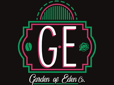 Garden of Eden Logo branding coffee coffeeshop design logo