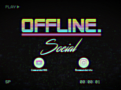 OFFLINE Banner for Twitch branding colorful glitch graphic design offline retro retro design retrowave streamer streaming twitch twitch.tv vaporwave vhs youtube