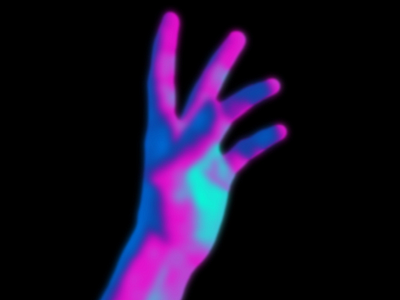 Iridescent Hand design gradient hand industrial industrial design photoshop retro retro design vaporwave