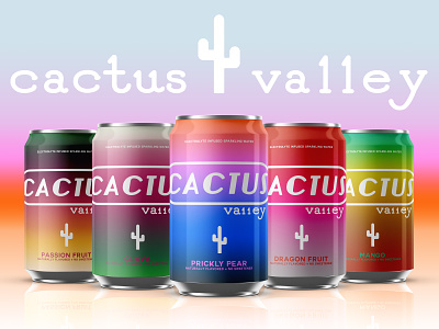 Cactus Valley Can Mock-Ups brand mockup branding design graphic design illustrator logo mockup photoshop sparkling water