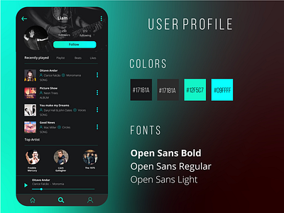 User Profile 006 dailyui interface profile ui user userprofile