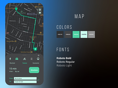 Map 029 100daychallenge dailyui dark destination destino interface interfaz locación location map mapa mode route ruta ui user ux uxui