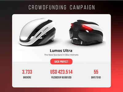Crowdfunding Campaign 032 campaign campaña challenge crowdfunding dailyui dailyui032 design experience experiencia interface interfaz lumos user usuario uxui web webdesign