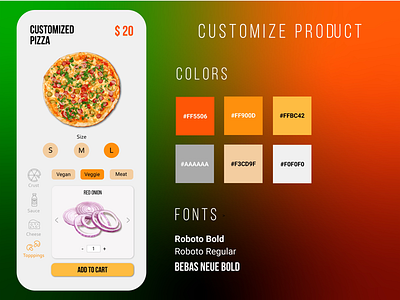 Customize Product 033 app challenge customize dailyui dailyui033 experience interface interfaz pizza product service user usuario uxui