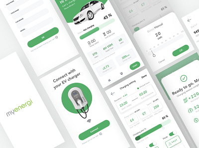 EV charger applicaiton app icon ui