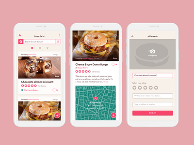 Ooh Donut! Mobile App app app design design logo prototype ui ux wireframe