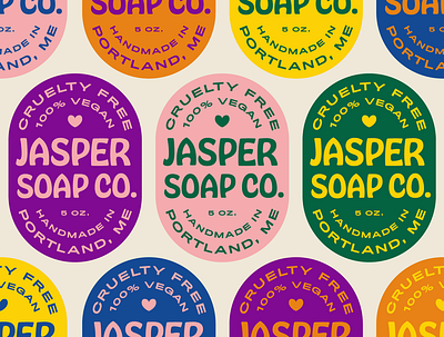 Jasper Soap Co. branding color palette design flat icon idenity illustrator lockup logo logo lockup logotype typography vector