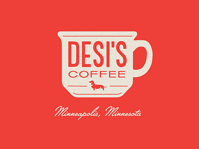 Desi's Coffee brand identity branding coffee shop handlettered icon identity illustrator lockup logo logo design logo lockup logotype typography vector