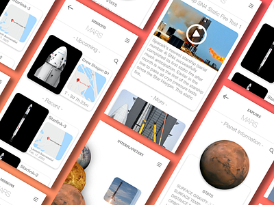 Interplanetary adobe photoshop adobe xd adobexd app design nasa space spacex ui ui ux ui design uidesign ux web xd xd design