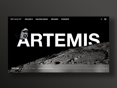 SpaceX Website Re-Design Concept adobe photoshop adobe xd adobexd design nasa space spacex ui ui design uidesign