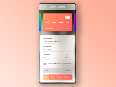 Credit Card Checkout Mockup adobe photoshop adobe xd adobexd app design ui ui ux ui design uidesign ux