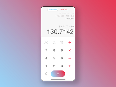 005 DailyUI - Calculator adobe photoshop adobe xd adobexd calculator calculator app calculator ui dailyui ui ui ux ui design uidesign ux