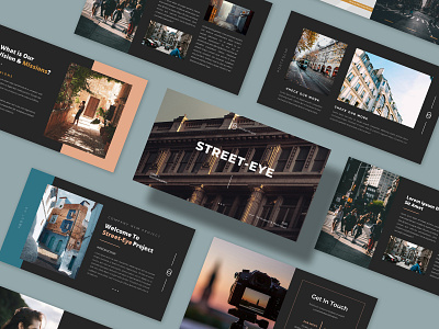 Street-Eye - Photography Presentation Template agency best powerpoint business clean creative dark theme elegant photo photography portfolio presentation professional project services simple startup studio template type typography