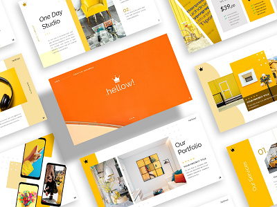 HELLOW - Creative Business Presentation 2020 best powerpoint business clean clean design concept corporate creative minimalist powerpoint project simple trend yellow