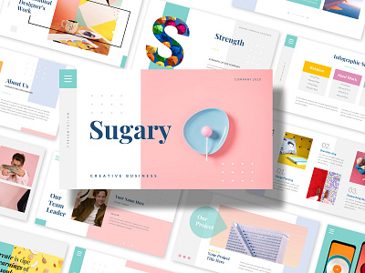 SUGARY - Creative Business Presentation agency art best powerpoint business chart clean company creative creative powerpoint feminine full color gallery infographic minimalist portfolio powerpoint pptx presentation project services