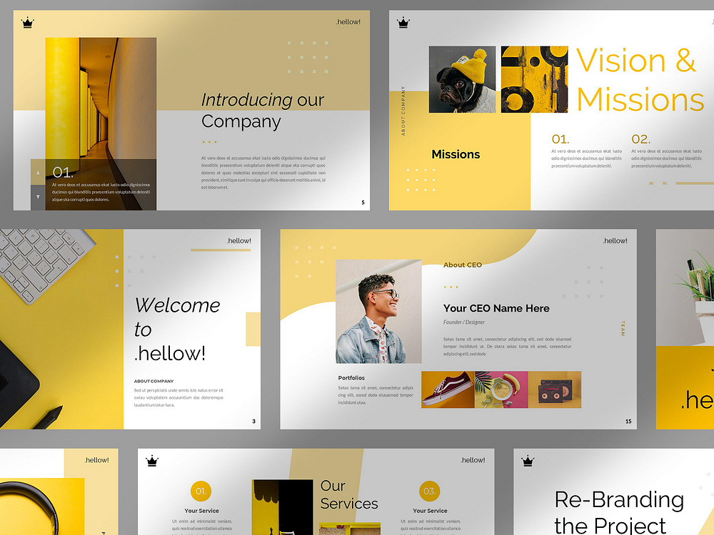 YELLOW Powerpoint & Google Slides Template by Robby Fathur on Dribbble