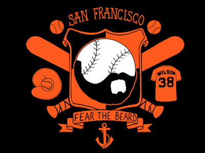 fear the beard. black orange sf sketch