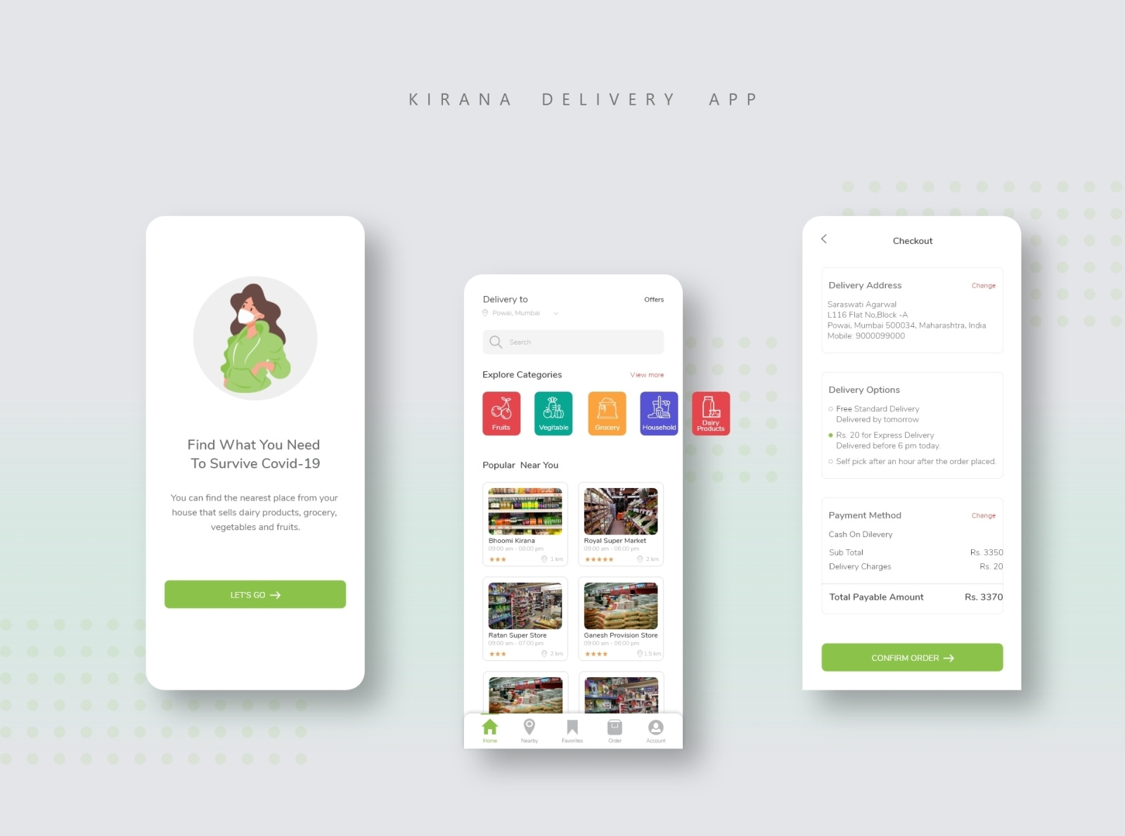 COVID19 KIRANA DELIVERY APP by PIKASHI JAIN on Dribbble