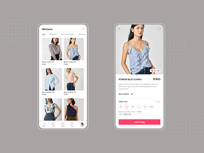 Shopping App adobexd app design clothing clothing app design illustration minimal shopping app ui ux women