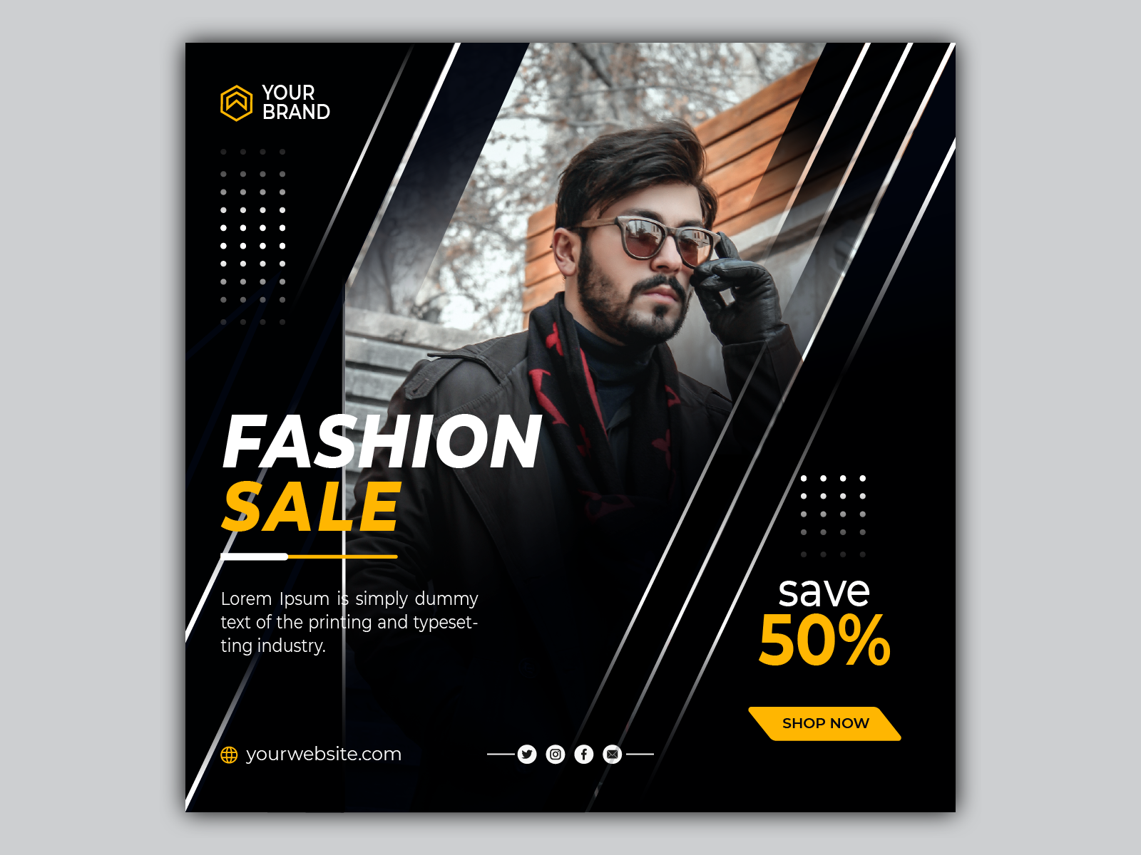 Fashion sale promotion banner instagram post by Md Rakib Islam on Dribbble
