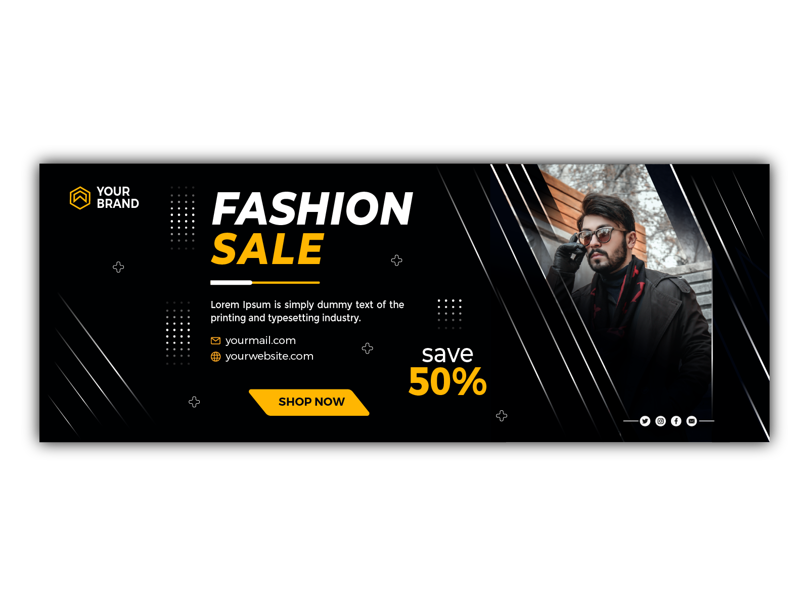 Fashion sale facebook timeline cover and banner template design by Md Rakib  Islam on Dribbble