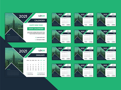 Desk Calendar Design 2021