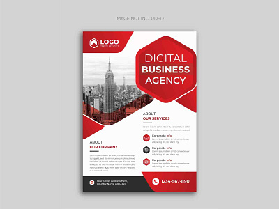 Digital business agency flyer design template